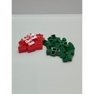 Vintage Monopoly Game Houses Red and Green Replacement Pieces Lot